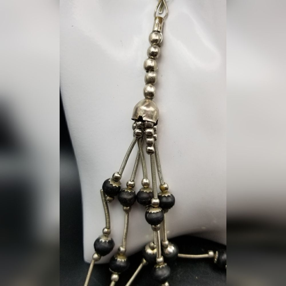 Medieval floating blackberry round muti tier necklace N437